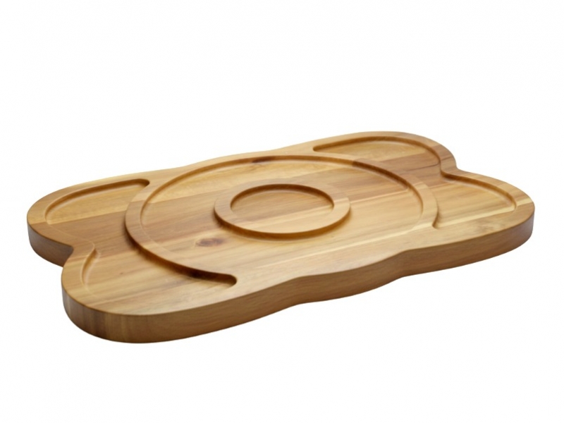 Modern rustic acacia platter